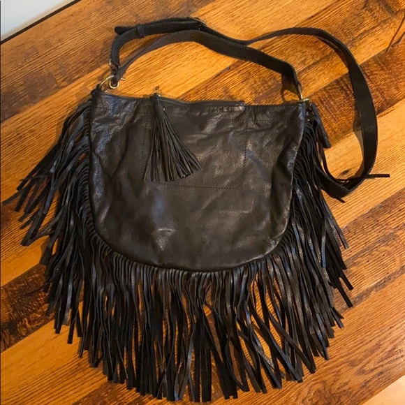 Lucky Brand Handbags - Lucky Brand Rickey Fringe Leather Boho